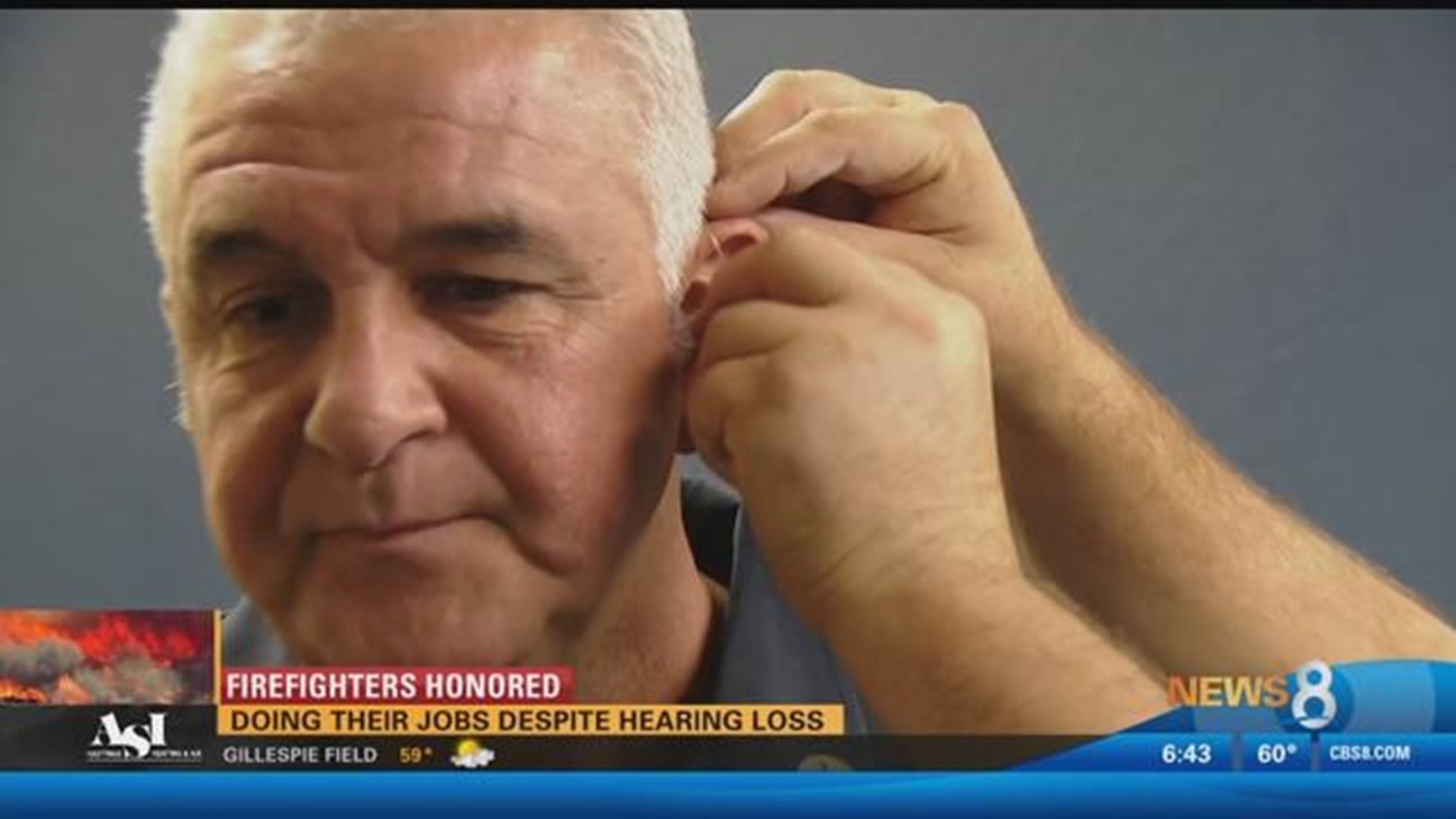 CBS8 firefighters hearing loss story
